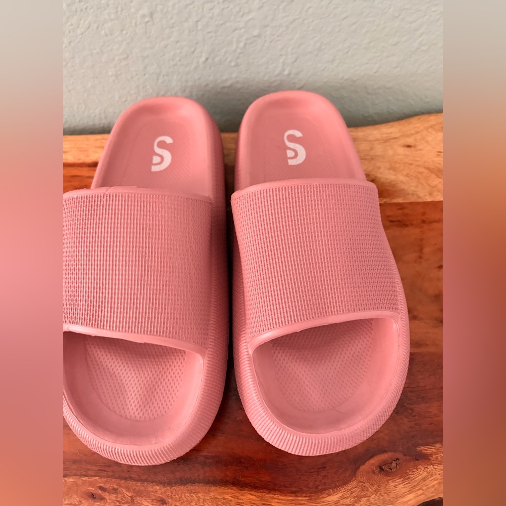 Pink Slide Sandals - Picture 2 of 9